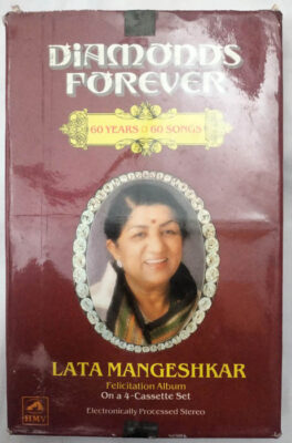 Diamonds Forever 60 Years 60 Songs Lata Mangeshkar Felicitation Album 4 Cassette set Audio Cassette
