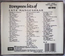 Evergreen Hits of Lata Mangeshkar Hindi Film Songs Audio CD