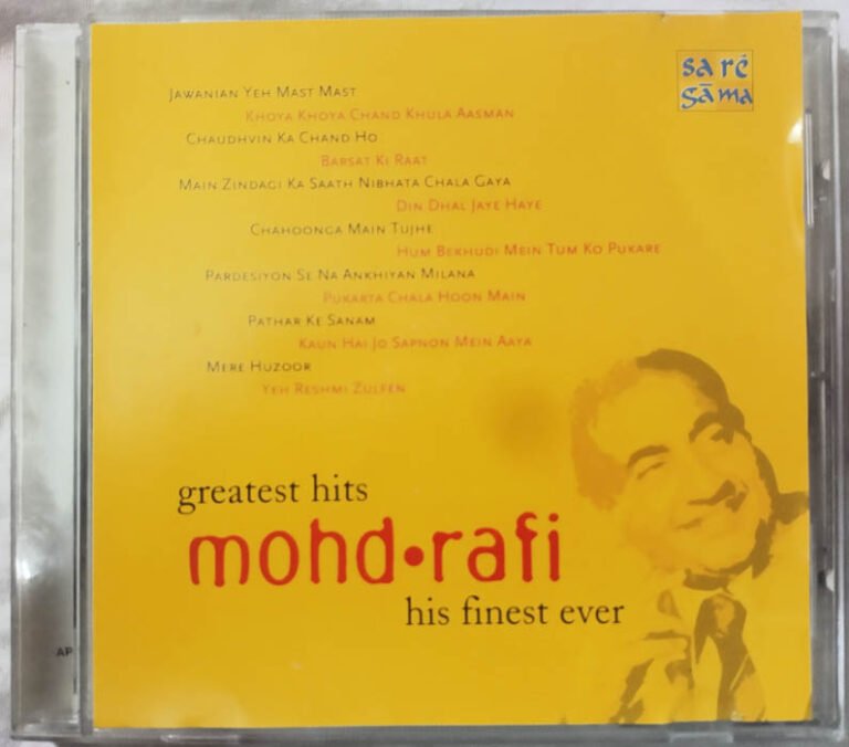 Greatest hits mohd rafi His Finest ever Hindi Audio cd - Tamil Audio ...