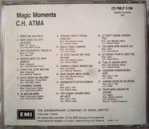 Magic Moments C.H.Atma Audio cd