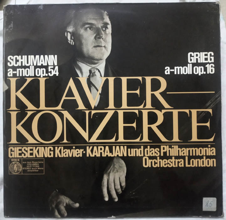 Schumann a Moll op Klavier Konzerte Vinyl Record