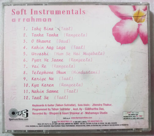 Soft instrumentals A.R.Rahman By Tabun Audio cd (1)