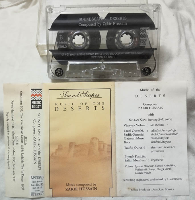 Soundscapes Music of the deserts Audio Cassette Music By Zakir Hussain