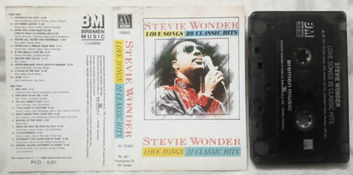 Stevie Wonder love songs 20 Classic Hits Audio Cassette