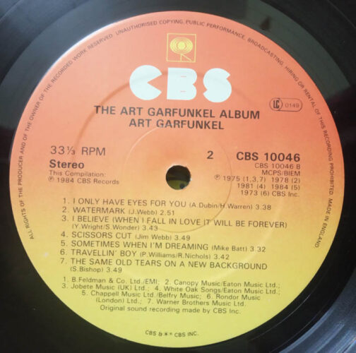The Art Garfunkel Album Art Garfunkel Vinyl Record