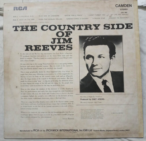 The Country Side of Jim Reeves LP Vinyl Record