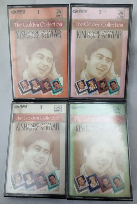 The Golden Collection Kishore Kumar Many Moods Hindi Film Songs 4 Cassette set Audio Cassette