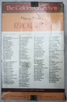 The Golden Collection Kishore Kumar Many Moods Hindi Film Songs 4 Cassette set Audio Cassette