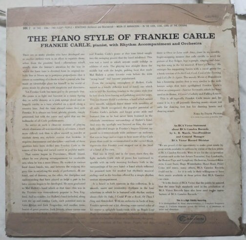The Piano Style of Frankie Carle LP Vinyl Record (1)