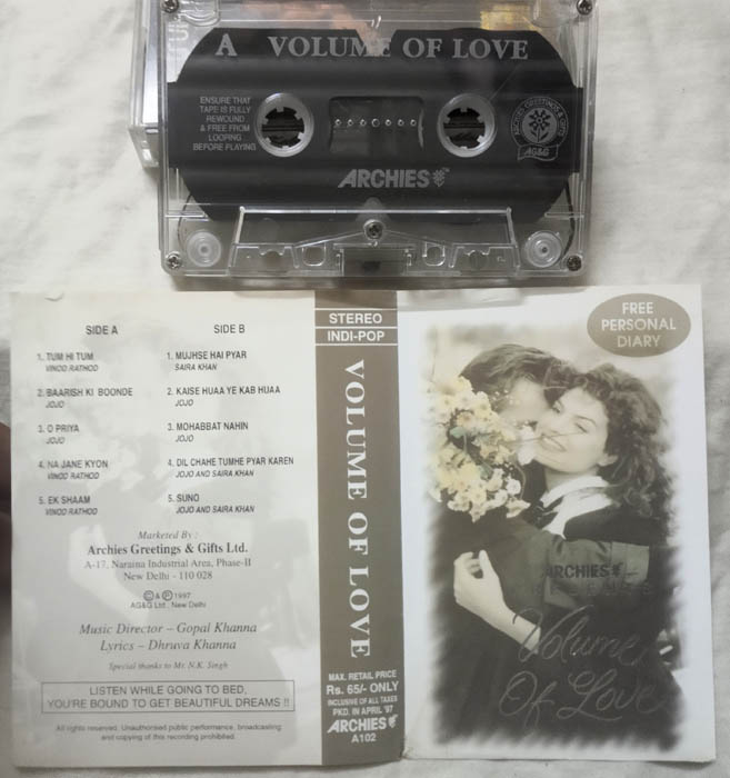 Volume of love album Audio Cassette