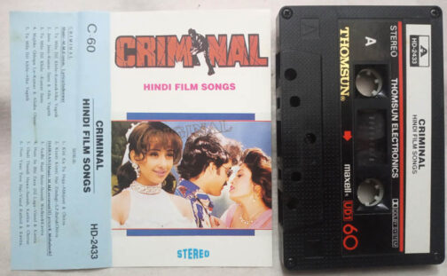 Criminal Hindi Film Songs Hindi Films Audio Cassette