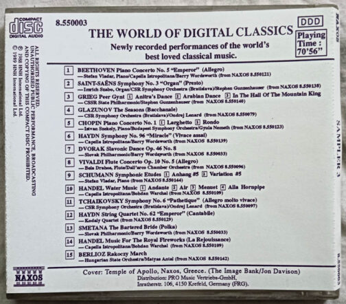 Naxos The World of Digital Classics Sampler 3 Audio cd