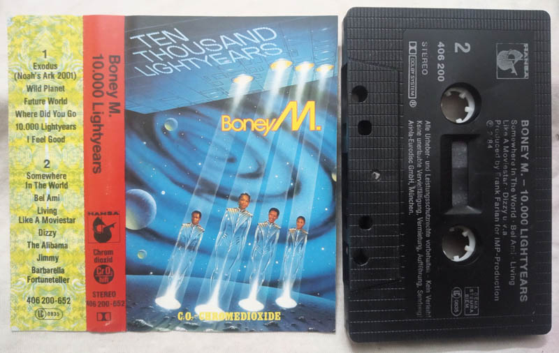Ten Thousand Lightyears Boney M Album Audio Cassette