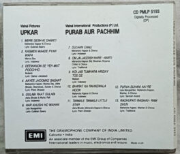 Upkar – Purab Aur Pacchim Hindi Film Songs Audio CD By Kalyanji Anandji
