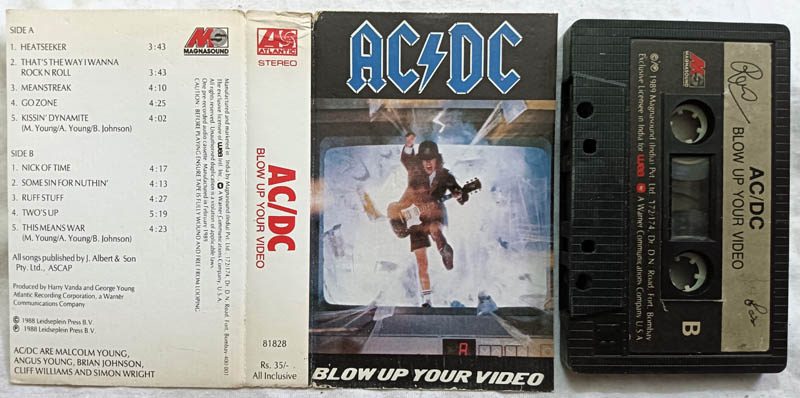 AC DC Blow up your video Album Audio Cassette