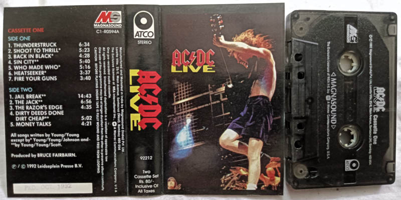 AC DC Live Album 1 & 2 Audio Cassette (2)
