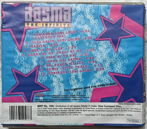 Aasma The Infinite Hindi Film Songs Audio CD