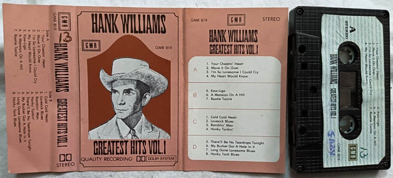 Hank Williams Greatest Hits Vol 1 Audio Cassette