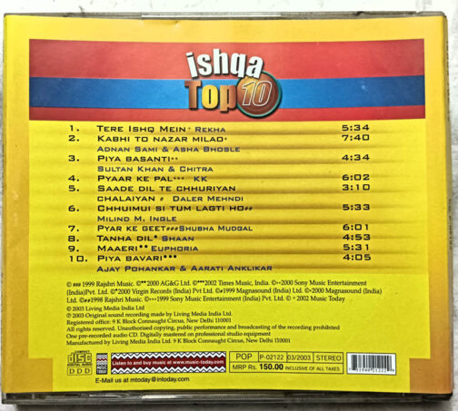 Isha Top 10 Hindi Film Songs Audio CD