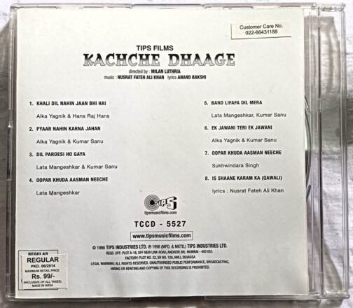 Kachche Dhaage Hindi Audio Cd By Nusrat Fateh Ali Khans