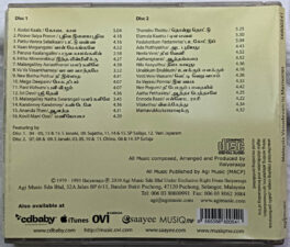 Malaysia Vasudevan in Memories Tamil Film Songs Audio Cd
