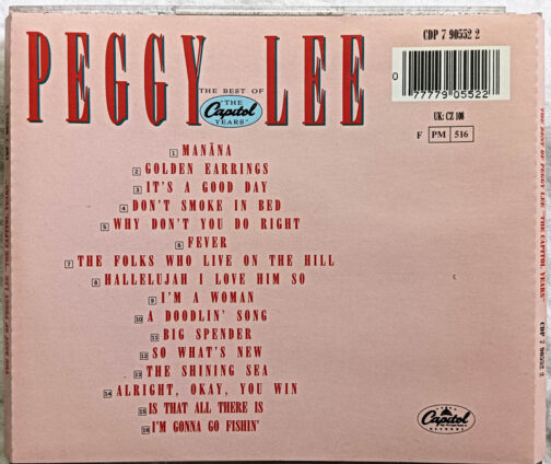 Peggy the best of Lee Album Audio cd