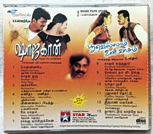 Poovellam Un Vasam - Shahjahan Tamil Audio CD