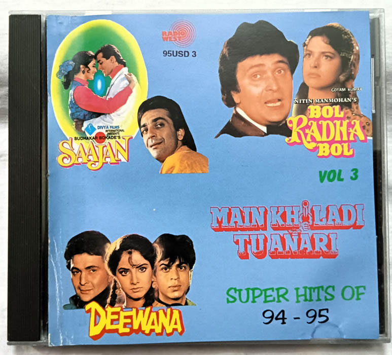 Saajan - Deewana -Bol Radha Bol Main Khiladi Tu Anari Hindi Film Songs Audio CD