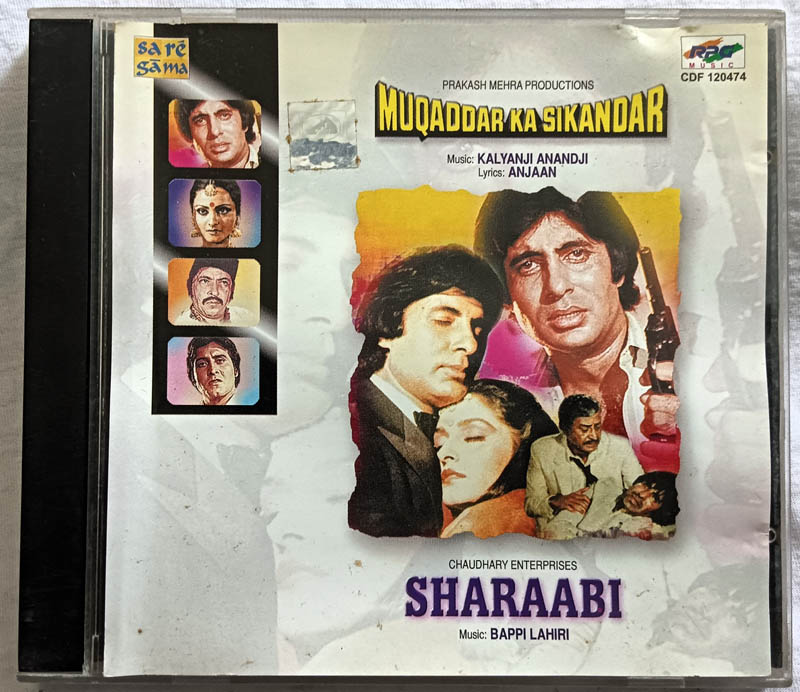 Sharaabi - Muqaddar Ka Sikandar Hindi Film Songs Audio CD