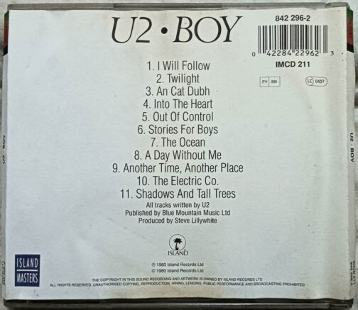 U2 Boy Album Audio cd