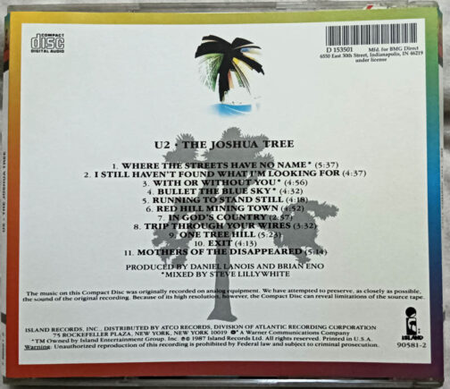 U2 The Joshua Tree Album Audio cd