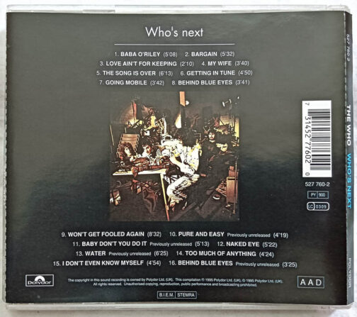 Who is Next by Polydor Album Audio Cd