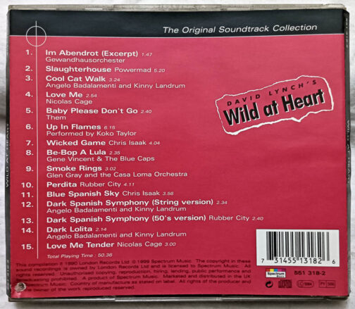 Wild at Heart by David Lynchs Album Audio Cd