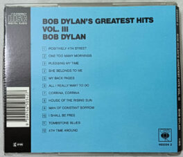 Bob Dylaans Greatest Hits Vol 3 Album Audio Cd