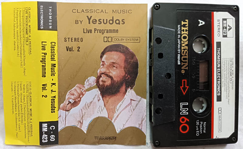 Classical Music By Yesudas Live Programme Vol 2 Audio cassette