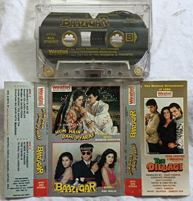 Hum Hain Rahi Pyar ke - Baazigar-Yeh Dillagi Hindi Film Songs Audio cassette