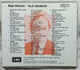 Magic Moments Talat Mahmood Album Audio CD
