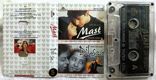 Mast - Dil Se Hindi Film Songs Audio cassette By A.R.Rahman