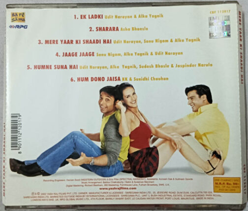Mere Yaar Ki Shaadi Hai Hindi Audio cd