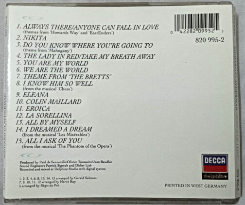 Richard Clayderman Song of Love Album Audio Cd
