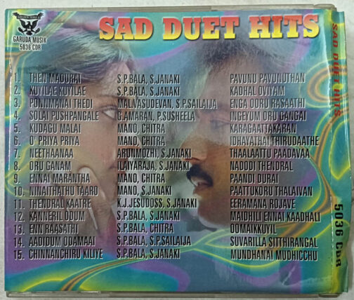 Sad Duets Hits Tamil Film Songs Audio cd
