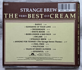 Strange Brew The Very Best of Cream Album Audio cd