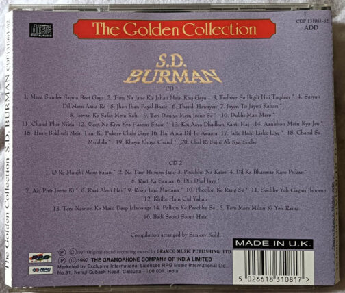 The Golden Collection S.D.Burman Hindi Film Songs Audi Cd