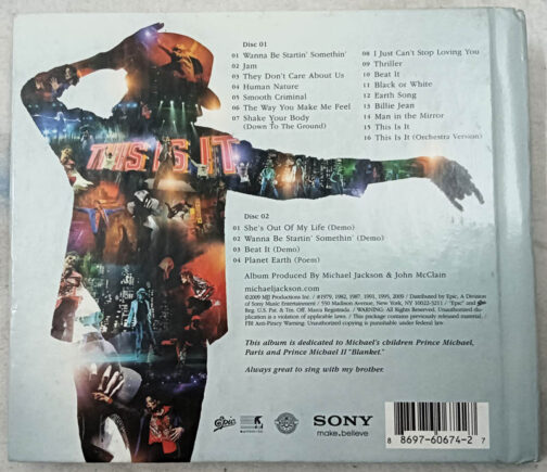 This is it Michael Jackson Audio cd