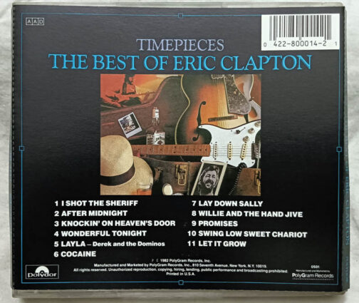 Time Pieces The Best of Eric Clapton Album Audio cd