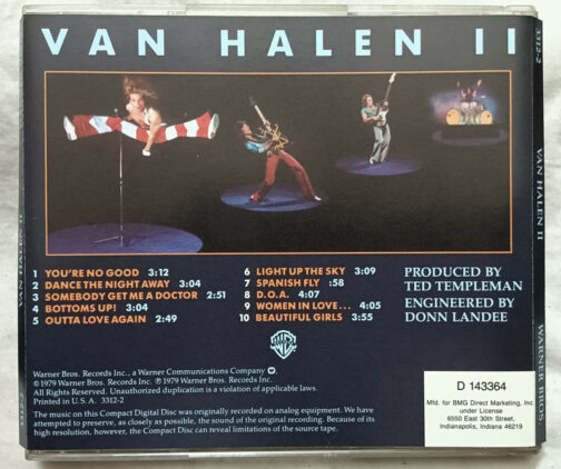 Van Halen 2 Album Audio cd