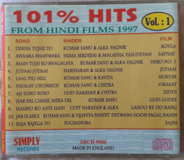 101 % Hits From Gindi Film 1997 Audio cd