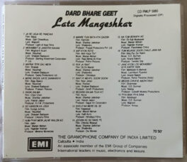 Dard Bhare Geet Lata Mangeshkar Audio cd