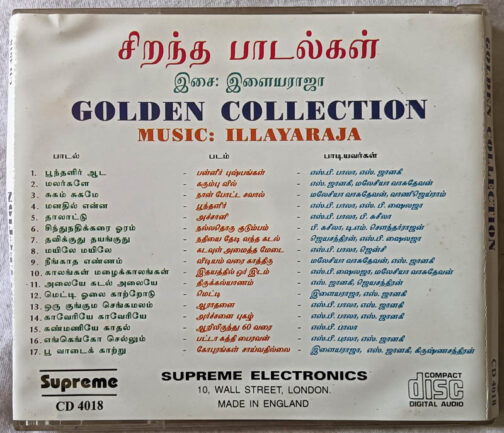 Golden Collection Audio cd By Ilaiyaraaja