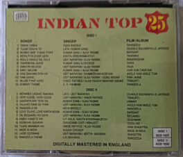 Indian top 25 Hindi Songs Hindi Film Audio Cd